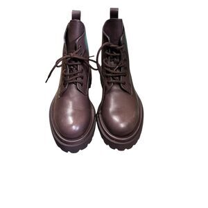 OFFICINE CREATIVE WISAL Lace Up Boot in Tonal Truffle NWB Size 37/7